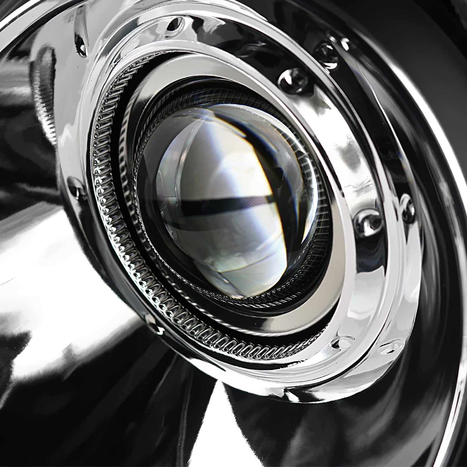 Spec-D Tuning Black Projector Headlights Compatible with 2005-2010 Chrysler 300 Base / LX / Touring / Touring AWD, 2005-2007 Chrysler 300 Limited / Limited AWD, Left + Right Pair Headlamps Assembly