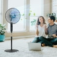 thumbnail image 2 of HOMCOM Standing Floor Fan with Remote Control Tall Pedestal Electric Fan, 2 of 10