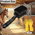 thumbnail image 2 of 2 Pack Horse Brush for Bathing & Trough Cleaning – Heavy-Duty Scrubber with Ergonomic Non-Slip Handle, Durable PVC Bristles – Farm Supplies for Bucket, Water Trough, Livestock, 2 of 7