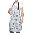 thumbnail image 3 of Goofa Swimming Shark Printed Waterproof Apron 33" Chef Aprons for Men Heavy Duty Chemical Work Apron Adjustable Bib Apron, 3 of 9