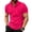 Hot Pink #7, variant on Mens Dress Shirts Collared Button Down Tennis T Shirts Short Sleeve Lightweight Cotton Golf Tops Loose Patchwork Tees Brown L