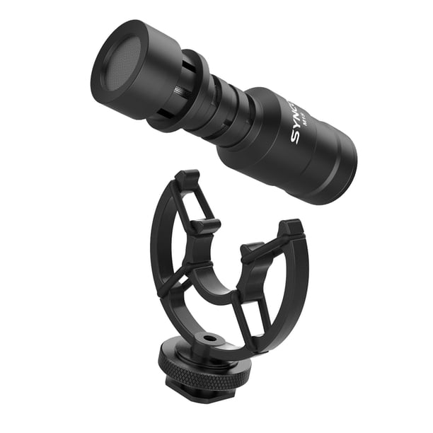 Cámara Micrófonos Irfora SYNCO Mic-M1S Micrófono de video en cámara Micrófono de condensador cardioide con soporte de choque Bolsa de transporte para parabrisas Cables TRS y TRRS de 3.5 mm para cám Irfora Micrófonos
