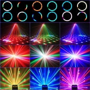105W RGBW LED Moving Head Laser Light, DMX512 Disco Stage Lighting with Beam, Magic Ball, Laser Effects, 540° Rotation, Sound-Active & Remote Control for DJ, Parties, KTV