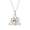 typeC, variant on Classic Celtics Trinitys Knot Heart Shaped Colored Gemstone Pendant Necklace Silver Plated Multi Tone Chain Women Jewelry For Daily Dating Party Birthday Holiday Gift Accessory