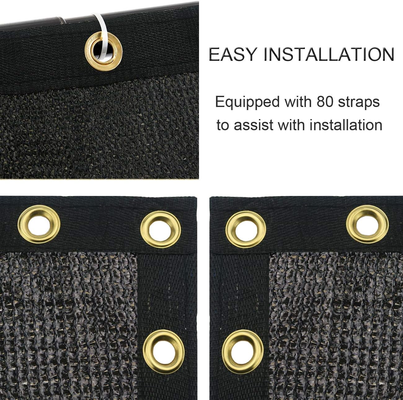 Createshao Black 6X50ft Privacy Balcony Screen Fence Mesh Cover Fence Mesh Shade Mesh Cover for Outdoor Wall Garden Patio Backyard
