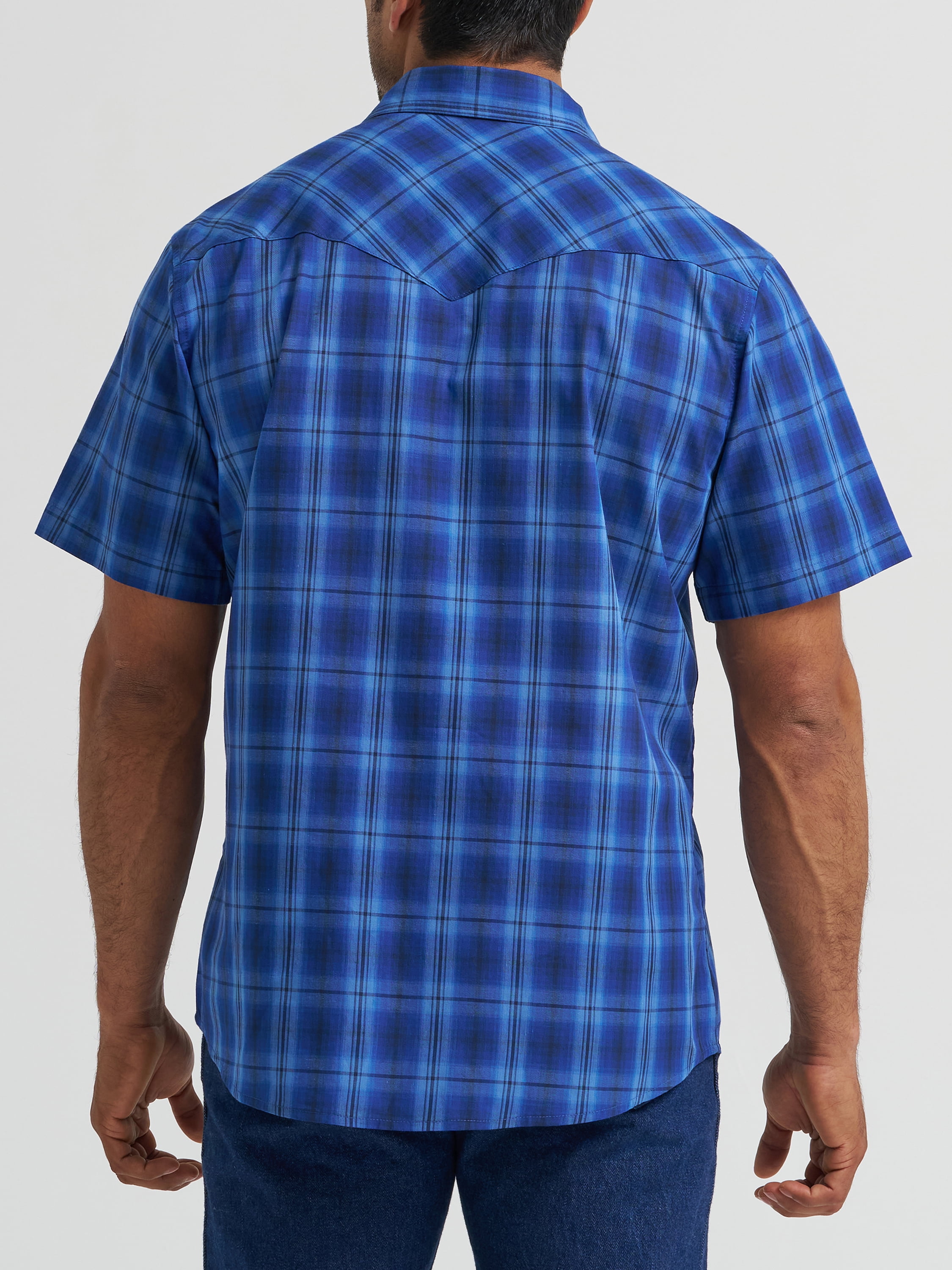 Wrangler® Men's and Big Men's Regular Fit Short Sleeve Western Shirt, Sizes S-5XL