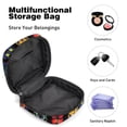 thumbnail image 4 of Sanitary Napkin Storage Bag for Girls Women, Portable First Period Pads Bag Tampons Holder Girls Travel Makeup Bag, Large Capacity Collection of Colorful Butterflies Black Background, 4 of 6
