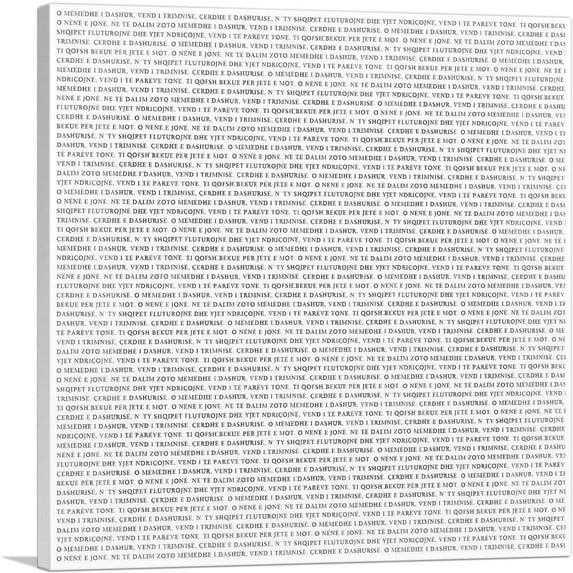 ARTCANVAS Kosovo Unofficial Anthem Canvas Art Print - Size: 12" x 12" (1.50" Deep)