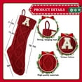 thumbnail image 6 of TETOU Christmas Stockings with Initials Letter 18" Stockings for Christmas Decoration - Red Q, 6 of 9