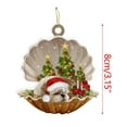thumbnail image 3 of Beautynvta Clearance Christmas Hanging Ornament, Plastic Shell Dog Hanging Ornament, Christmas Tree Cute Sleeping Dog Pendant for Christmas Tree Outdoor Decor, 3.1" H, 3 of 4