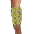 thumbnail image 2 of Whiskey and Oak Men's Bathing Suit Swim Trunks 94952-10399-XS (Citron - Starfish, X-Large), 2 of 3