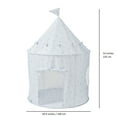 thumbnail image 4 of 3 Sprouts Kids Play Tent Playhouse Castle with Recycled Fabric for Indoor and Outdoor Games in Blueberry Mist, 4 of 5
