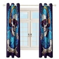 thumbnail image 3 of Blackout Curtains for Bedroom Dancing Cute Skull Man Full Room Darkening Grommet Curtains for Living Room,Thermal Insulated Ombre Drapes, 3 of 7