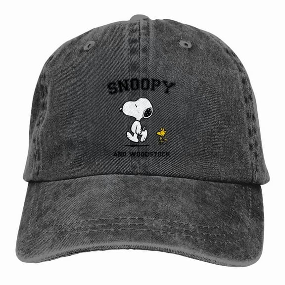 Peanuts Cartoon Dog and Woodstock Adjustable Adult Snapback Baseball Cap Hat