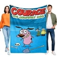 thumbnail image 1 of Coraje, el Perro Cobarde anti-pilling, suave, ligera, esponjosa y acogedora de lujo para hogar y cocina – Perfecta para niños y adultos, 100 x 150 cm, 1 of 6