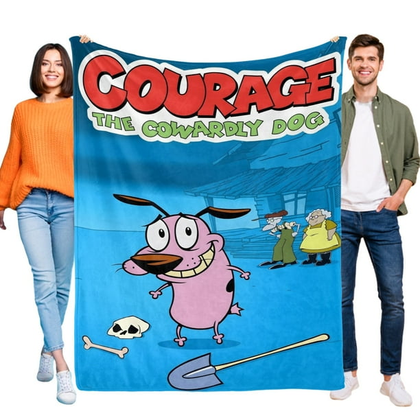 Coraje, el Perro Cobarde anti-pilling, suave, ligera, esponjosa y acogedora de lujo para hogar y cocina – Perfecta para niños y adultos,120X80cm