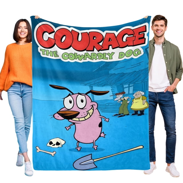 Coraje, el Perro Cobarde anti-pilling, suave, ligera, esponjosa y acogedora de lujo para hogar y cocina – Perfecta para niños y adultos, 100 x 150 cm