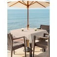 thumbnail image 3 of Outdoor Tablecloth with Umbrella Hole for Patio/Picnic/Party/Camping, Beige Pure Color Waterproof Table Cloth Square Cover Washable, Aesthetics Contemporary Modern (54"x 54"), 3 of 8
