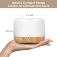 thumbnail image 3 of Homeweeks 300ml Essential Oil Diffuser, Quiet Aromatherapy Mist Diffusers for Essential Oils, Wood Grain, Ultrasonic, Remote Control, Timer, 7 Colors Light for Bedroom (300ml), 3 of 8