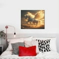 thumbnail image 4 of Kdxio Golden Winged White Horse Pattern Canvas Wall Art for Living Room Wall Decor for Bedroom Bathroom Modern Framed Canvas Art Prints Ready to Hang,Horizontal, 4 of 6