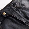 thumbnail image 6 of Hvyesh Mens Distressed Biker Slim Jeans Stretched Ripped Denim Pants Skinny Destroyed Fashion Stretch Jeans, 6 of 9