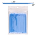thumbnail image 2 of Xiao Hua 1000 pinceles desechables para hisopos de algodón, con microaplicador flexible, adecuados para extensiones de pestañas, cuidado bucal y limpieza - punta fina - azul, 2 of 5