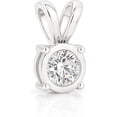 thumbnail image 3 of 14K Solid White Gold Lab Grown Moissanite Round Cut Solitaire Pendant | Double Loop Bail | 6.5mm 1.0 CTW | Pendant Only | Fine Jewelry Luxury Gift, Birthday, Anniversary, Mothers Day, 3 of 7