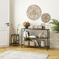 thumbnail image 4 of Industrial Console Table, 3 Tier Entryway Table, Hallway Table, Narrow Sofa Table with Shelves, Entrance Table for Entryway, Rustic Brown&Black, 4 of 21
