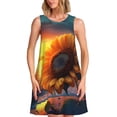 thumbnail image 1 of Disketp Sunset Coast Sunflower para Vestido sin Mangas para Mujeres, Vestidos de Verano para Mujeres, Casual y Holgado para la Playa, 1 of 7