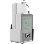 WHM Wall-Mounted Thermometer, Non Contact thermometer, Automatic Visitor Human Body Temperature Detection for Outdoor Indoor Guard Alarm ?power bank with USB power cord, Battery Pack Not Included?