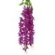 thumbnail image 4 of Guirnalda colgante de 2 flores artificiales de seda color lila, ideal para decoración interior/exterior. Color: morado y rojo. Rojo púrpura, 4 of 9