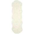 thumbnail image 4 of Safavieh Faux Sheep Skin 2'6" X 8' Power Loomed Acrylic Rug in Ivory, 4 of 10