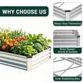 thumbnail image 5 of LIFERECORD Galvanized Raised Garden Bed, 94"L X 47"W X 11"H, Elevated Reinforced Large Metal Planter Box for Vegetable Flower Herb Outdoors, Rectangle, 5 of 8