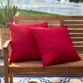 Belham Living Outdoor Solid PolyesterThrow Pillow, 16" x 16", Blue, Set