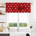 thumbnail image 6 of Valentine''s Day Kitchen Curtains Red 54"x18" Love Heart Valance Curtains for Window Romantic Valentines Small Window Treatment Rod Pocket Valances for Living Room Bedroom Decor, 6 of 7