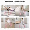 thumbnail image 3 of S-HOME Professional Solid Wood Ballet Barre Adjustable From 31.5 To 39.5 Inches Portable Design For Dance Studios Easy Use Ballet Training, Pink, 3 of 9