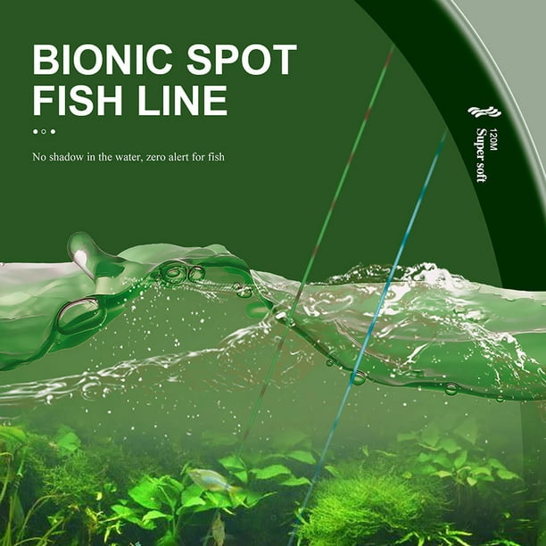Alician 500m Invisible Fishing Line Tri-color Speckle Fluorocarbon