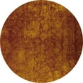 thumbnail image 1 of Ahgly Company Machine Washable Indoor Round Oriental Yellow Industrial Area Rugs, 6' Round, 1 of 4