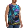 thumbnail image 2 of Haiem Men's Cute Fuzzy Fantasy Creatures Print Tank Tops Summer Sleeveless Cut Off Workout T-Shirts Fitness Vest Athletic Undershirts-Large, 2 of 8