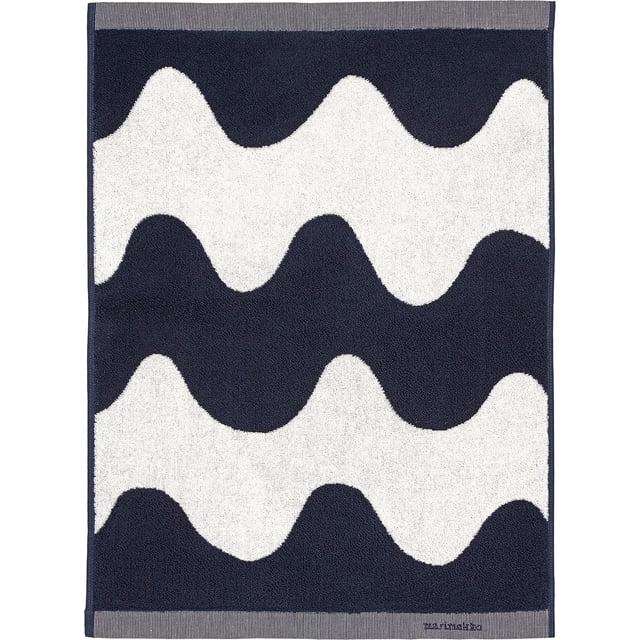 Marimekko - Serviette à Main en Coton Éponge Lokki (Bleu Foncé)