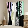 thumbnail image 3 of Castle Fairy Animal Print Curtains Pack of 2 (42x84 Each) for Kids Children Teens,Wildlife Leopard Zebra Curtains Blackout,Abstract Geometric Rectangle Stripes Bedroom Curtains,Luxury Bedroom Decor, 3 of 6