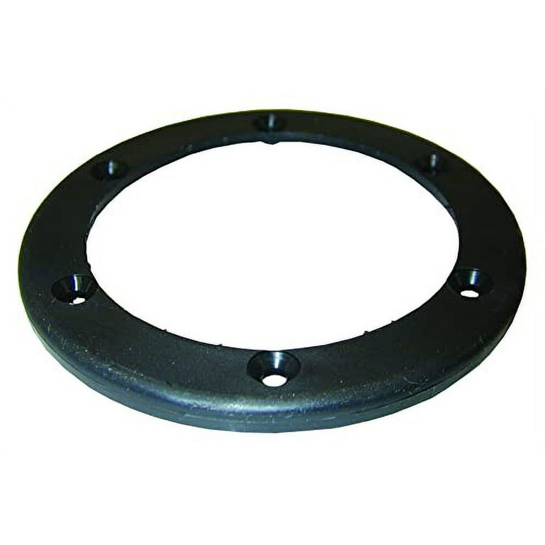 T.H. Marine Designer Series Screw-Down Deck Plate – 6-Inch White, Textured & Flanged For Secure Fit