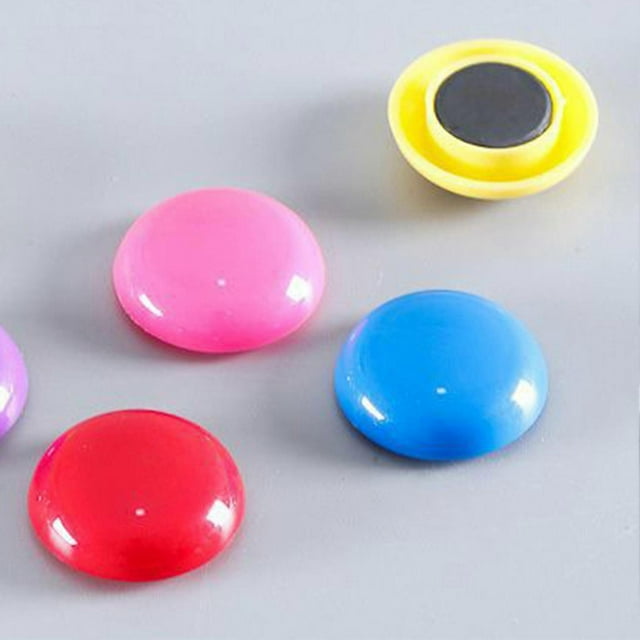 Whiteboard Magnets Colorful Round Strong Adsorption Magnetic Push Pin for Fridge Blackboard