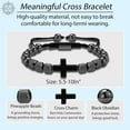 thumbnail image 4 of NICKSUN Cross Bracelet Gifts for Boys Men, Adjustable Obsidian Beads Bracelet Christian Religious Bapstim Jewelry Gifts for Son Grandson Teenage Teen Boys, 4 of 6