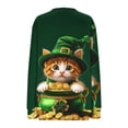 thumbnail image 5 of TaTaai Ladies Fashion St. Patrick's Day Printed Loose Round Neck Sweatshirt Long Sleeve Casual Top Soft Comfortable for Daily Home Office Streetwear Spring Fall Winter Gift, 5 of 5