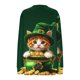 thumbnail image 5 of TaTaai Ladies Fashion St. Patrick's Day Printed Loose Round Neck Sweatshirt Long Sleeve Casual Top Soft Comfortable for Daily Home Office Streetwear Spring Fall Winter Gift, 5 of 5