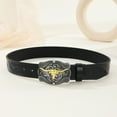 thumbnail image 4 of Vintage Western Belt Longhorn Bull Belt Buckle Belt Cowboy Belts For Men Western With Big Buckle Jeans Belt Leather Belt, 4 of 7