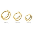 thumbnail image 3 of QIQUWOHUL Double Hoop Nose Ring For Single Piercing Small Thin 8mm Spiral Nose Jewelry For Women Men, 3 of 9