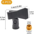 thumbnail image 3 of LinenLoon 4pcs Microphone Clips with 5/8 Inch Male to 3/8 Inch Mic Clip Adapter, Universal Mic Clip for Microphone Mount, 180° Front-To-Back Rotation Mic Holder Clamp for Mic Stand, 3 of 5