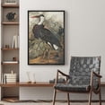 thumbnail image 2 of PixonSign Framed Canvas Print Wall Art Fine Art Tropical Swamp Heron Bird Nature Wilderness Illustrations Modern Art Botanical Floral Farmhouse/Country Relax/Calm/Cozy - 16"x24" Black, 2 of 5
